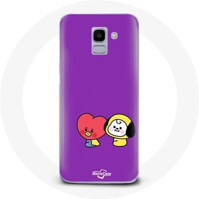 Coque pour Samsung Galaxy A8 2018 BTS Bangtan Sonyeondan BT21 Tata V Chimmy Jimin