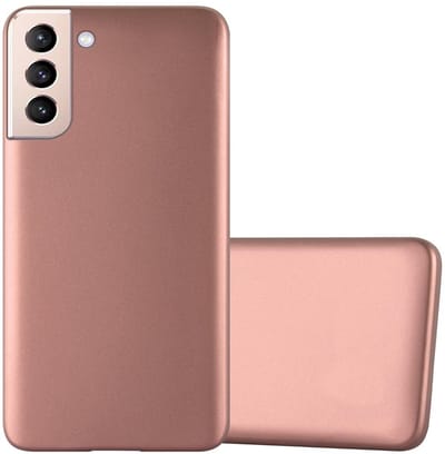 Cadorabo Hoesje geschikt voor Samsung Galaxy S21 PLUS in METALLIC ROSE GOUD - Beschermhoes gemaakt van flexibel TPU silicone Case Cover