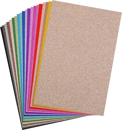 Florence Glitterpapier - Knutselpapier - A4 - Assortiment - 40 vellen - 250g