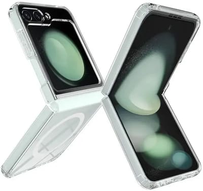 Transparant Hoesje Geschikt voor Samsung Galaxy Z Flip 7 FE / 6 | Compatibel met MagSafe | Schokbestendig TPU | Back Cover met Magneet | Dun | Flexibel | Shockproof | Doorzichtig