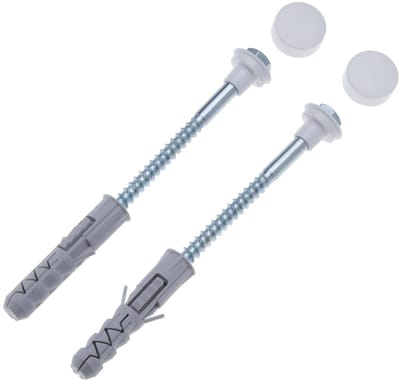 Toiletbevestigingsset - WC bouten reparatie - Badkamer installatie - Universeel compatibel - 10x80mm - Wit