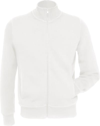 B&C Herenspin Spider Top met volledige rits (Wit)