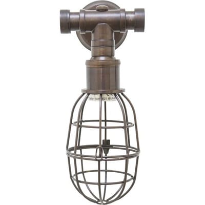 KS Verlichting Messing Wandlamp Sandford Oud Koper