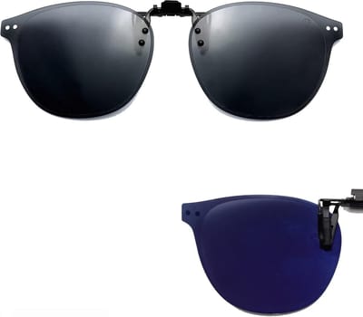 SnelShoppen - Gepolariseerde Zonnebrilclip Opklapbaar Ultralicht Zonnebriloverzetbril voor Heren en Dames met 100% UV-bescherming voor Feest, Strand e