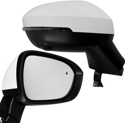 BILMAX Rechter Buitenspiegel Vervanging voor Nissan X-Trail T33 2022–2026 Elektrisch Verstelbaar, Elektrisch Inklapbaar, Met Camera, Met Dodehoekassistent (BSM), Wit, 9+1-Pins (Passagierszijde)