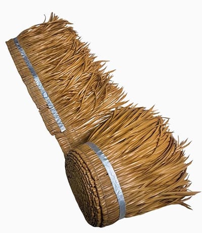 Kunstrieten daktegels - Nep riet mat - Dak decoratie - Dikke en dichte structuur - 52.48x1.64ft - Aardgeel