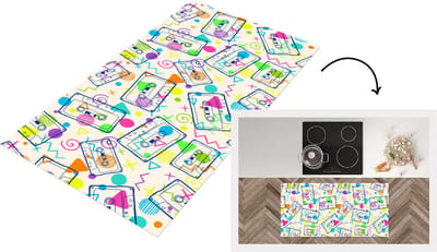 Keukenloper - Loper keuken - Patronen - Retro - Cassette - Jaren 80 - 120x60 cm - Keukenloper vinyl