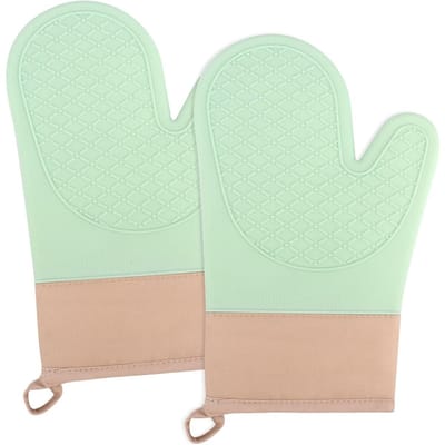EXCITAT Handschoenen - Ovenwanten - Keukenwanten - Geschikt voor Oven, Grill, BBQ - Groen