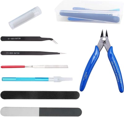 Universal Modelbouw Gereedschap Set - 9 Delig voor Gundam Modelbouw - Inclusief Plastic Opbergdoos