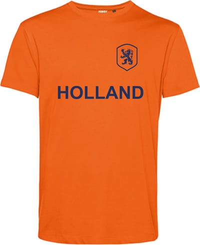 T-shirt Embleem + Holland Blauw | Koningsdag kleding | Oranje Shirt | Oranje | maat XS