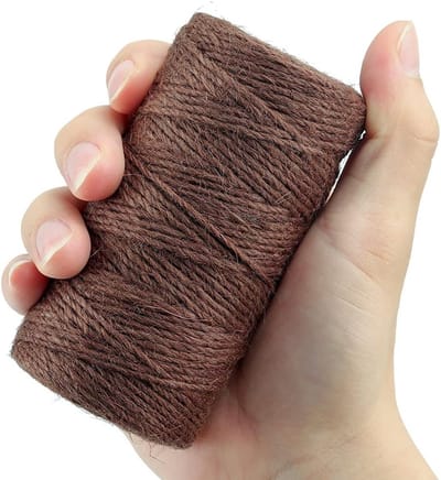 100M Donkerbruin Jute Touw, 2MM Sterk Tuin Touw voor Creatieve Projecten, Handgemaakte Decoratie en DIY Klussen