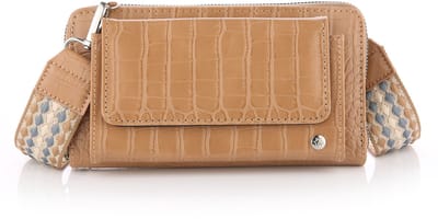 Sunset Fashion | Schoudertasje - Telefoontasje - Portemonnee | Kroko | Khaki