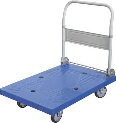 Platformwagen 400 kg - Grijs/Cyaan