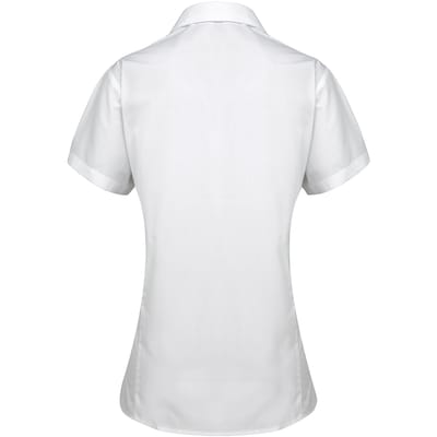 Premier Dames/dames Supreme Heavy Poplin Short Sleeve Work Shirt (Wit)