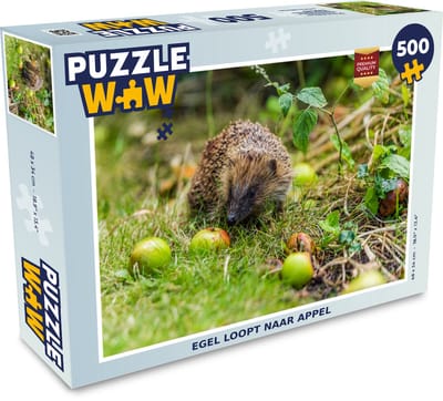 Puzzel Egel loopt naar appel - Legpuzzel - Puzzel 500 stukjes