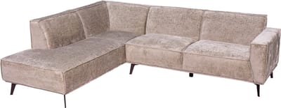 Tower living Leeds 2,5-AR + Ottoman L - Touch 04 Taupe