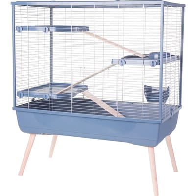 Zolux Neolife 100 Knaagdierkooi - Dierenverblijf - 99x54x114 cm Blauw