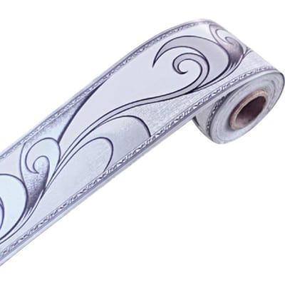 1 Rol Taillelijn Willekeurig Af te Knippen 5CMx10M DIY Muurstickers Waterdicht Huisdecoratie PVC Zelfklevend white