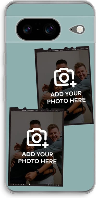 Gepersonaliseerd - Case Company® - Hoesje geschikt voor Google Pixel 8 hoesje - Polaroid Zwart - Soft Cover Telefoonhoesje - Bescherming aan alle Kanten en Schermrand
