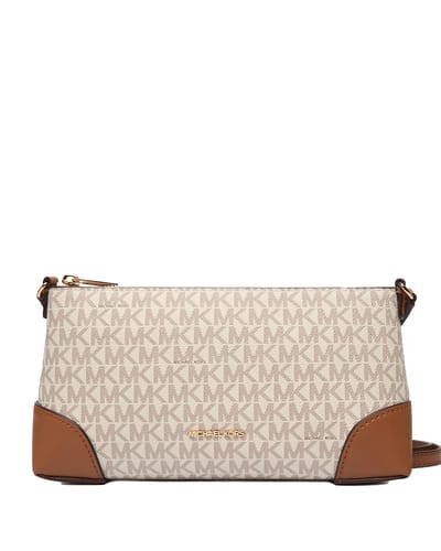 Michael Kors Murphy Crossbodytas Kleine Dames - Imitatieleer - Vanilla/AcDonker Groenn