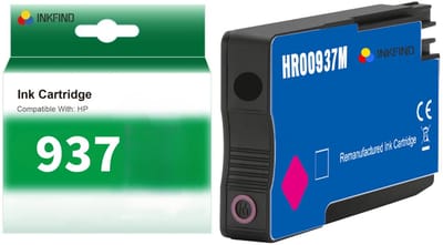 INKFIND 937 Magenta inktcartridge compatibel met HP 937 937e 4S6W3NE 4S6W7NE Magenta geschikt voor HP OfficeJet Pro 9730e; 9720e‘ HP OfficeJet Pro 9122e; 9125e; 9110b; 9135e; 9130b; 9132e; 9120e; 9117b; 9120b - 1-pack Magenta