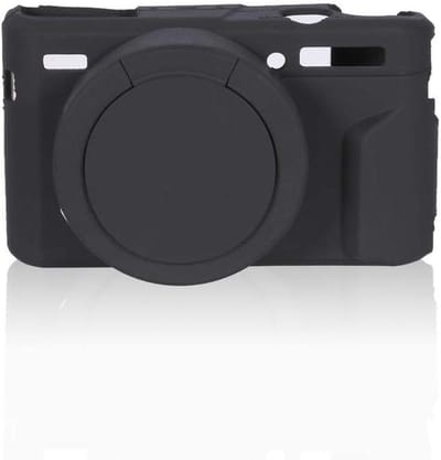 Allecto Plus - Full body siliconen cameratas voor G7XII / G7X Mark II camera - zwart - anti-slip - lensbeschermhoes - lichtgewicht - perfecte pasvorm - zachte frame - beschermhoes met toegevoegde zoekwoorden: camera accessoires, bescherming.