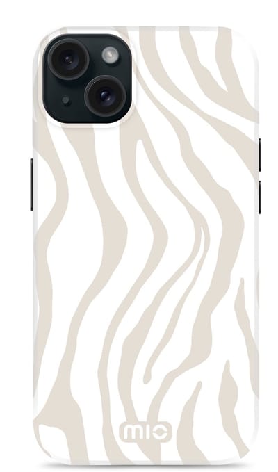 MIO by Mobilize Hoesje | Geschikt voor Apple iPhone 15 / 14 / 13 | Compatibel met MagSafe / Qi2 | Hard Shell Back Cover | Sandy Zebra