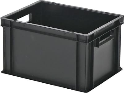 Opbergkist/Stapelbak Zwart 40x30x23,6 cm