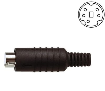 Mini DIN 5p connector mannelijk