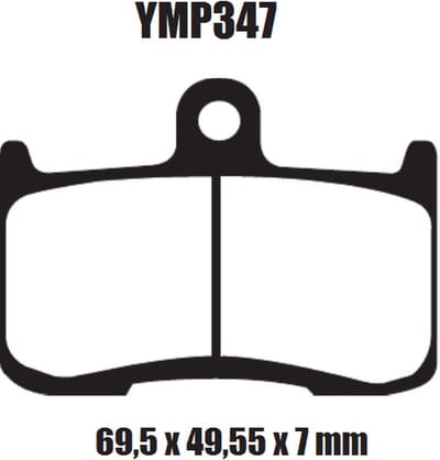 Motor remblokken voorzijde Kawasaki Z 1000 2003 - 2006 Z1000 YMP347 remblok rem voor