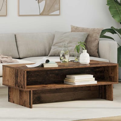 vidaXL - Salontafel - Oudhout - 100 - x - 46 - x - 35 - cm - Bewerkt - hout