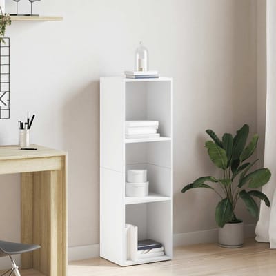 vidaXL - Boekenkast/tv-meubel - 36x30x114 - cm - bewerkt - hout - wit