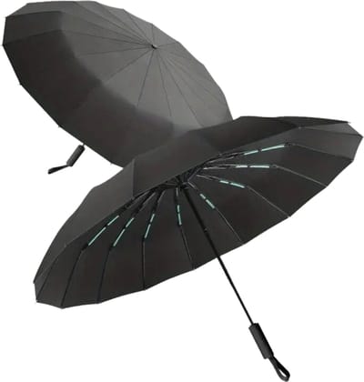 Bovista Windproof Paraplu - Opvouwbaar - Moderne Stormparaplu - Stormproef - Automatisch Uitklapbaar - Umbrella - Zwart