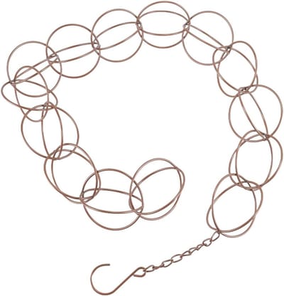 Regenketting - Waterafvoer - Stijlvolle afvoer - Koperen ring - 125 cm lengte - Koperkleurig