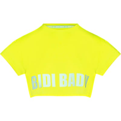 BIDI BADU Abdominis Crop Move T-shirt Dames-Neongeel