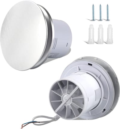 Stille Luchtafzuiger 100 mm met Hygroverstelling voor Badkamer en Keuken