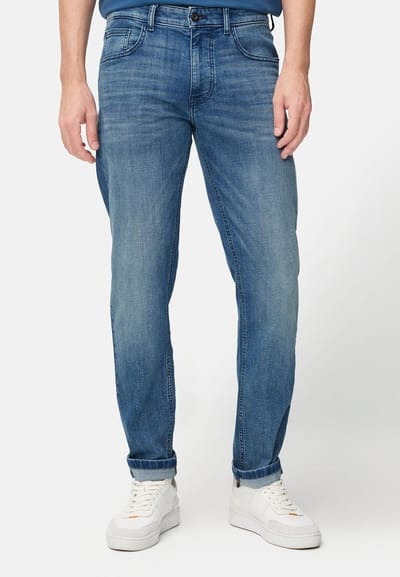 camel active Slim fit 5-Pocket Jeans - Maat menswear-33/32 - Donkerblauw