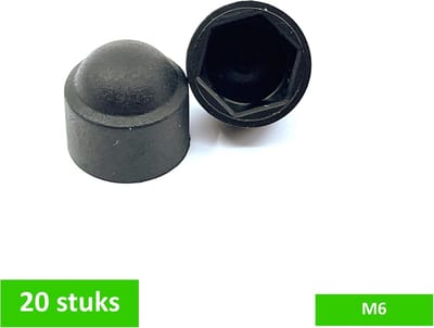 TQ4U afdekkap voor M5 bout of moer - Ø 11 mm - 10 mm hoog - zwart - 20 STUKS
