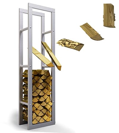 Gegalvaniseerd Houtopslagrek voor Binnen en Buiten - 40 x 25 x 150 cm - Voor Kachels en Haardhout