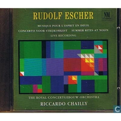 CD RUDOLF ESCHER - Musique Pour L'esprit En Deuil - Co 92048 NM Classics, Ra 1994 Nederland Klassiek Gebruikt