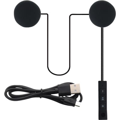 Motor BT-hoofdtelefoon Outdoorhelm Oortelefoon Stereo Muziek en stemmicrofoon Zachte kabel zwart