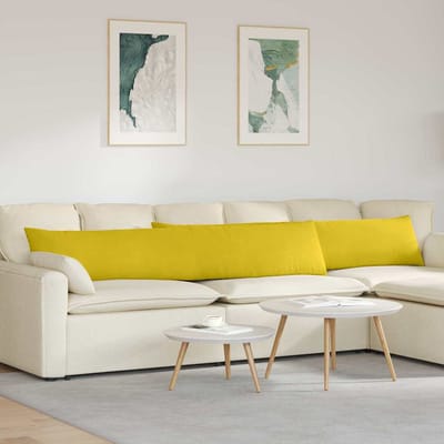 vidaXL - Zitkussens - 2 - pcs - Geel - 200 - x - 40 - cm - Corduroy - stof