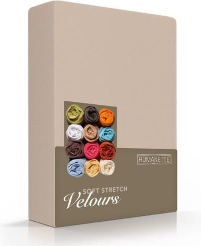 Luxe Hoeslaken Velours - Beige