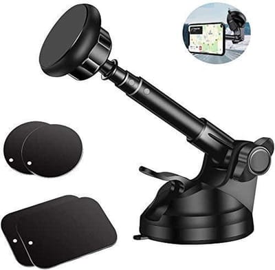 Magnetische telefoonhouder in auto, gsm-houder met 6 sterke magneten voor dashboard en voorruit