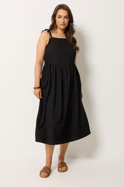 Yours Zwarte Jurk Met Bandjes Size 42