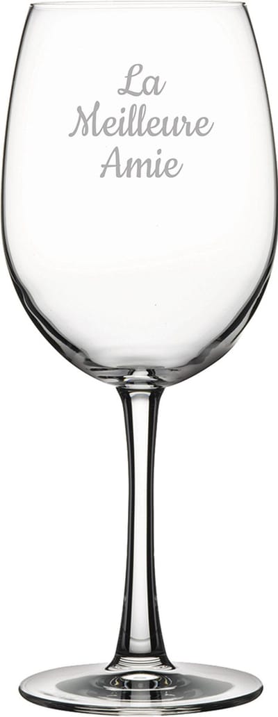 Rode wijnglas gegraveerd - 58cl - La Meilleure Amie