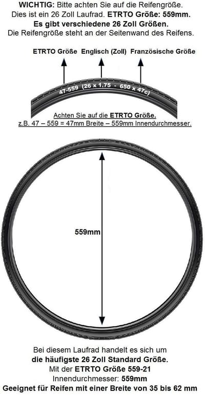 Loopwiel Set - Fietswiel Set - Fiets Reparatie - Inclusief Krans - 26 Inch - Zilver