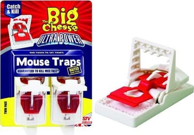 The Big Cheese - Ultra Power - Kant-en-klare muizenval met lokaas - 2 stuk