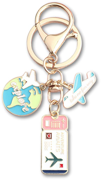 Ainy - Vakantie Keychain | Sleutelhangers voor kinderen en volwassenen | Auto of fiets sleutelhanger met quick-release ringen | Mode accessoires | cadeau voor vrouwen