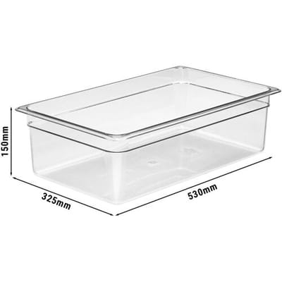 (6 stuks) CAMBRO Camview® - Copolymeer Gastronormbak 1/1 - Helder - Hoogte: 150mm - BPA-Vrij